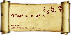 Ádám Helén névjegykártya
